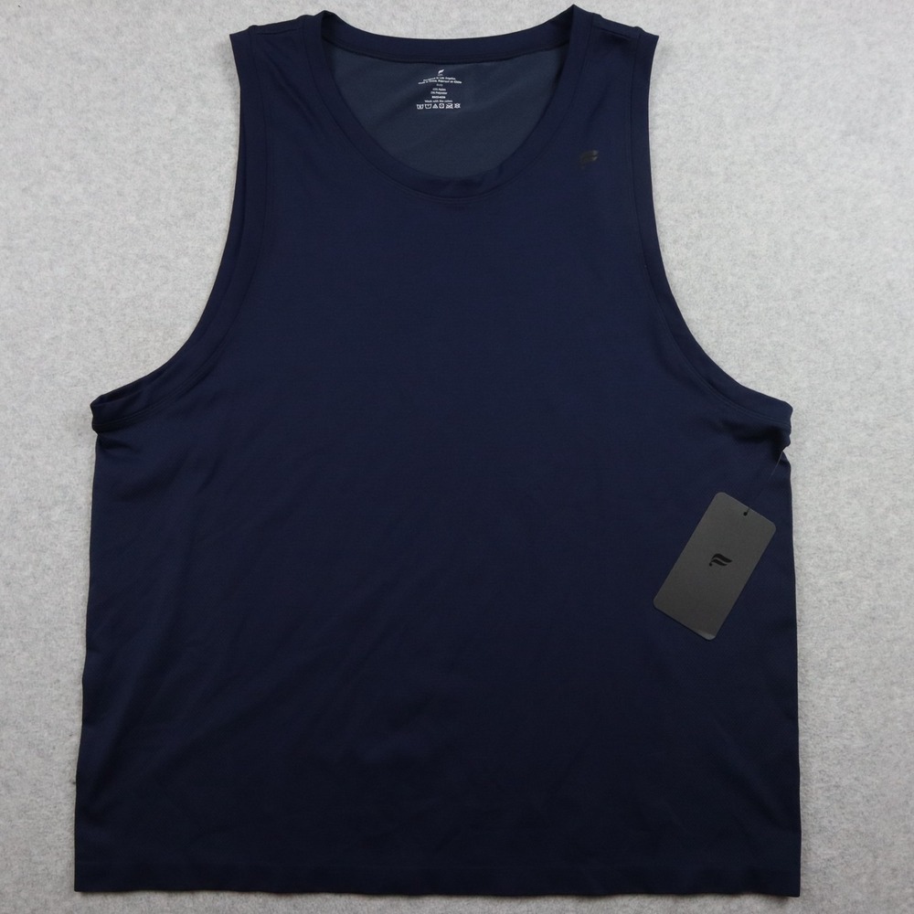 Fabletics Tank Top Mens 2XL XXL Training Day Muscle Activewear Blue Sleeveless